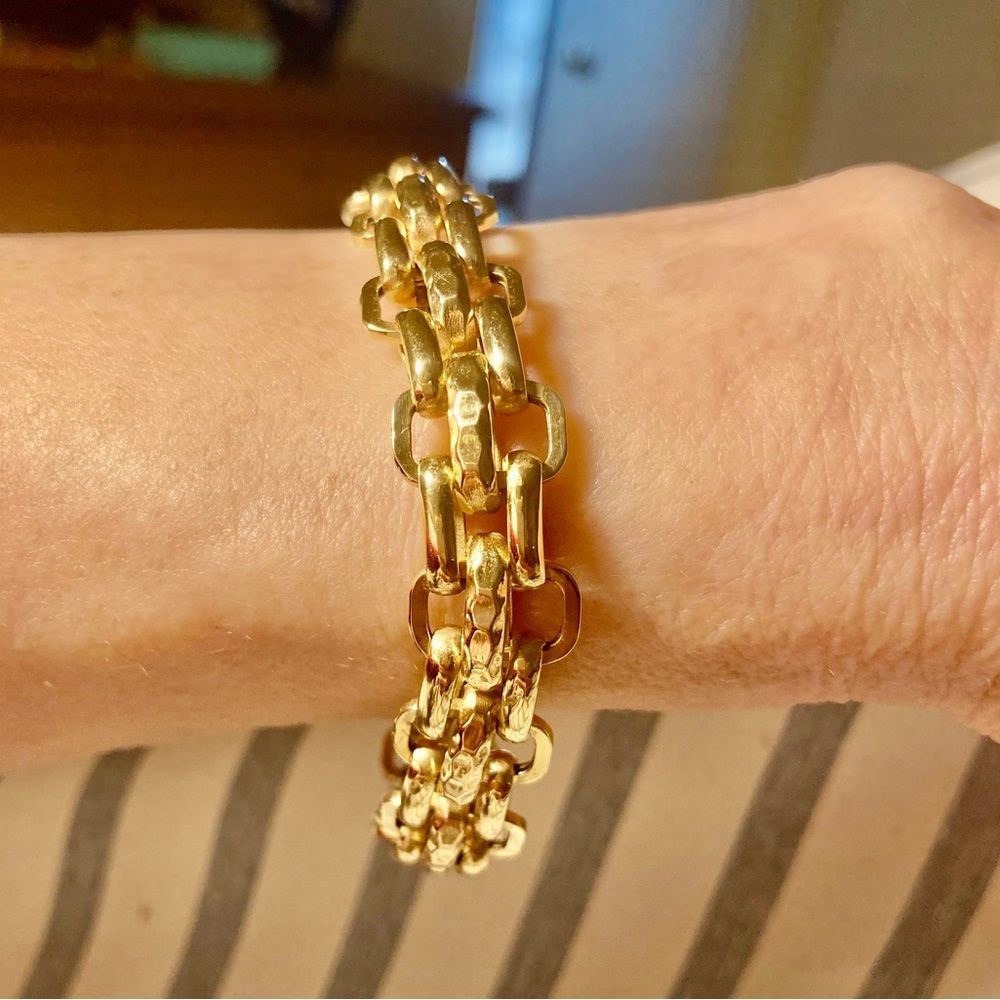 14k yellow gold Panther link bracelet ~
